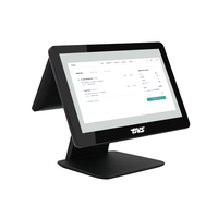 Système de point de vente économique pour la vente au détail, double écran 15,6 pouces, Win10/11, caisse enregistreuse tout-en-un pour restaurant, supermarché, Intel Core I5 8+128 Go