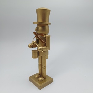 Nouvel ensemble de décoration de Noël <span class=keywords><strong>doré</strong></span> avec figurine en hickory du <span class=keywords><strong>casse</strong></span>-<span class=keywords><strong>noisette</strong></span> - Product Image 3