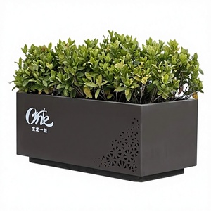 Pot de fleurs extra large en acier inoxydable traditionnel, écologique, avec revêtement en poudre, pour la maison, l'intérieur, l'extérieur, le jardin - Product Image 2