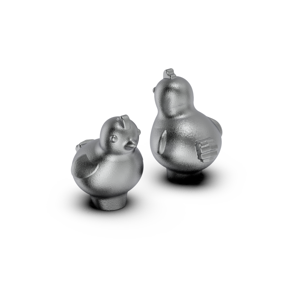 set di pentole pre stagionate manopola animali resistente al calore Design indipendente Brevetti stampi esistenti Chick Family - Chick Knob