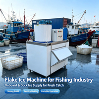 Machine à glaçons en flocons à économie d'énergie, équipement commercial à glaçons en flocons avec bac de stockage de glace, haute performance et qualité