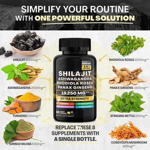 כמוסות תוסף תזונה של שילאג'יט הימלאי טהור, אשוגנדה וג'ינסנג, למכירה חמה, לחיזוק מערכת החיסון, אנרגיה ובריאות - Product Image 3