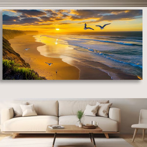 Toile murale <span class=keywords><strong>de</strong></span> <span class=keywords><strong>paysage</strong></span>, impressions d'art, peintures <span class=keywords><strong>de</strong></span> <span class=keywords><strong>coucher</strong></span> <span class=keywords><strong>de</strong></span> <span class=keywords><strong>soleil</strong></span> en bord <span class=keywords><strong>de</strong></span> mer, affiches, œuvres d'art pour salle <span class=keywords><strong>de</strong></span> jeux, appartement, dortoir, décoration esthétique - Product Image 1