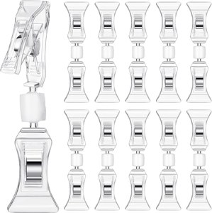 Clips transparents en plastique pour l'affichage des étiquettes de marchandises en supermarché, clips rotatifs pour l'affichage des promotions - Product Image 4