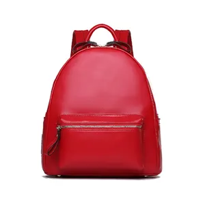 Backbag woman fashion luxury plain white black red travel mini pu leather mini back pack bagpack waterproof for women girls