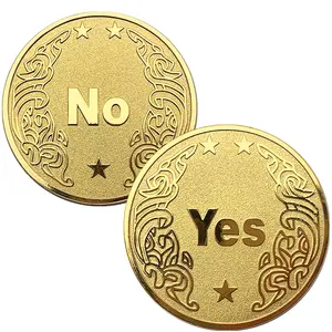 卸売ゴールド救済はいまたはいいえ決定コイン通貨記念コインコレクションラッキーコイン