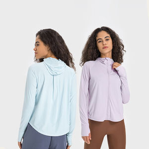 Ice Sense Ropa De Mujer dames Yoga loisirs à manches longues sport crème solaire manteau résistant au soleil femmes Golf à capuche poches hauts vestes - Product Image 1