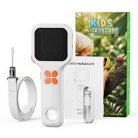 Microscope numérique de poche Inskam 392 pour enfants, jouet portable, grossissement 500X, caméra 2MP, écran IPS 2,4 pouces pour l'exploration de la nature