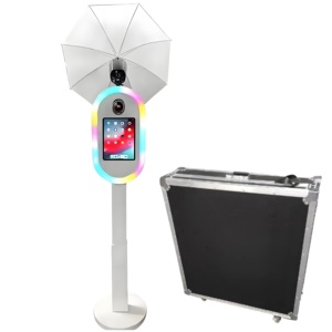 Anneau lumineux LED portable <span class=keywords><strong>Photobooth</strong></span> Ipad Photo Booth Shell Selfie Stand Machine Kiosque avec Flight Case pour fête - Product Image 1