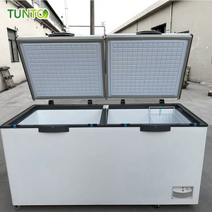 698L/1280L Deep Chest Solar Freezer <b>Battery</b> <b>Operated</b> 24V Compressor Fitted Solar Fridges for Household Use for Fish Storage Foam - Product Image 3