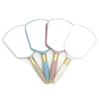 Magnifying Wholesale Custom Portable Retro Travel Makeup Mirror with Handle