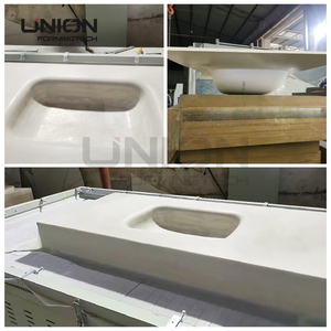 Presse à membrane sous vide pour <span class=keywords><strong>surface</strong></span> solide, prix d'usine, pour la fabrication et la décoration <span class=keywords><strong>de</strong></span> lavabos en Corian et en acrylique, pliage - Product Image 2