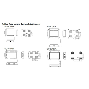 Nuevo y Original Oscilador de Cristal Programable SMD5032 de 4 Pines, 1.8V 2.5V 3.3V 20PPM, Serie SG-8018CB, de 0.67MHZ a 170MHZ - Product Image 2