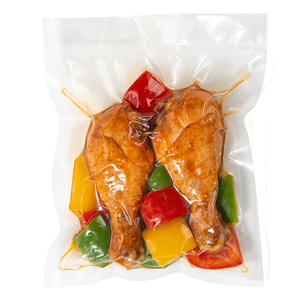 Sac d'emballage alimentaire sous vide transparent personnalisé avec logo imprimé, compressible et embossé, compatible micro-ondes - Product Image 6