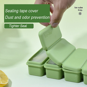 Bac à glaçons en silicone 3D grand format, sans BPA, le plus vendu, écologique, réutilisable, avec couvercle flexible, durable, pour crème glacée - Product Image 3