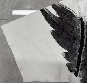 T-shirt da Baseball da Uomo Stile Trendy 2025 100% Cotone 240g ODM Stampa Serigrafica Bianco Nero High Street <span class=keywords><strong>Streetwear</strong></span> - Product Image 4