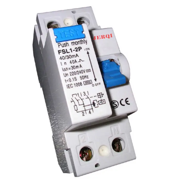 25A 32A 40A 63A 80A 100A 30mA 2Pole RCCB electronic type F362 Residual Current Circuit Breaker