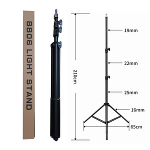 Trépied Multifonctionnel de 2,1 m pour Caméra Vidéo en Direct avec Support de Téléphone et Pince pour Smartphone ou Anneau Lumineux - Product Image 3
