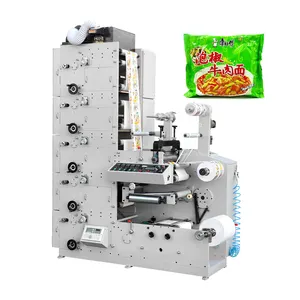 Nhựa thực phẩm Túi nhãn flexo flexo máy in cho cốc giấy Fan tấm 4 5 màu sắc flexo máy in letterpress
