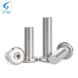 Tornillos de Cabeza Plana con Rosca Interna Hexagonal de Acero Inoxidable 304, Tornillos para Muebles con Cabeza Hexagonal Biselada, Conectores para Madera - Product Image 1