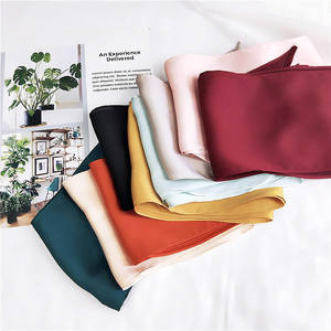 Foulard en Soie Uni à Long Ruban Tendance, Printemps-Été, Petit Carré <span class=keywords><strong>de</strong></span> Cou Polyvalent pour Femme, Bandeau Cheveux, Poignée <span class=keywords><strong>de</strong></span> Sac - Product Image 3