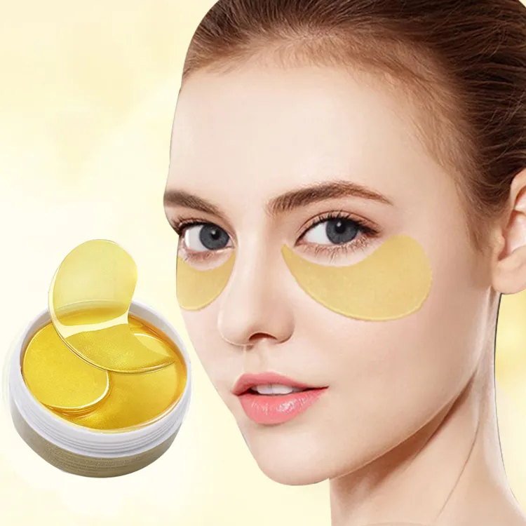 Customize Anti Aging under eye patches 24k gold vegan eye Mask treatment to remove fine lines & wrinkles