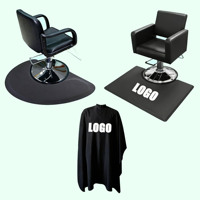 Tapis anti-fatigue en PU épais avec logo personnalisé, coussin de sol professionnel pour salon de coiffure et chaise de barbier