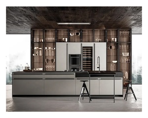 خزائن مطبخ ذكية فاخرة مخصصة للتخزين من الفولاذ المقاوم للصدأ للخارج - Product Image 3