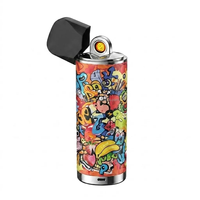 Briquet électrique sans flamme rechargeable, résistant au vent, avec charge USB