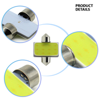 C10W Led Festoon Auto Lighting Dome Light 12V Cob ampoule lumières accessoires intérieur de voiture 31mm C5W Led
