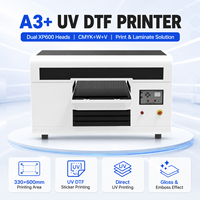 Impresora UV DTF A3 Popular de 30 cm con Doble Cabezal Epson XP600 para Impresión en Película AB, Adhesivos, Botellas, Carcasas de Teléfono y Acrílico
