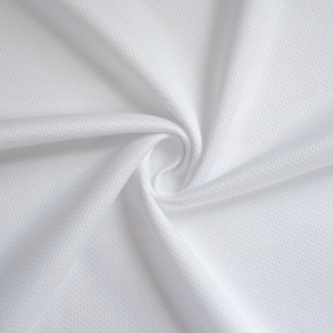 Bán buôn Grs bền vững 75D/72f 100% rPet <span class=keywords><strong>Polyester</strong></span> Wicking khô phù hợp tái chế Dot chim mắt lưới vải cho thể thao Jersey - Product Image 2