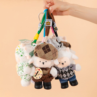 Porte-clés en peluche mignon en forme d'agneau, personnalisable avec logo, souvenir d'événement, cadeau d'anniversaire ou de fêtes, vente en gros, production sur mesure ODM OEM