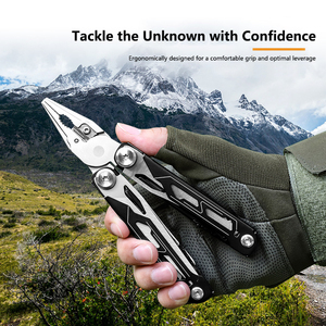 Pince <span class=keywords><strong>multifonction</strong></span> 16-en-1, <span class=keywords><strong>outil</strong></span> de poche EDC en acier inoxydable pour le camping, la survie et les aventures en plein air - Product Image 4