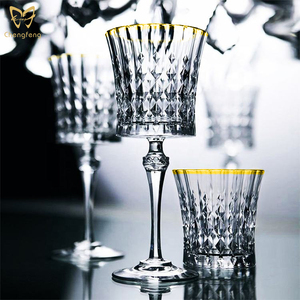 Elegante Copa de <span class=keywords><strong>Vino</strong></span> de Cristal con Grabado de Diamantes - Product Image 2