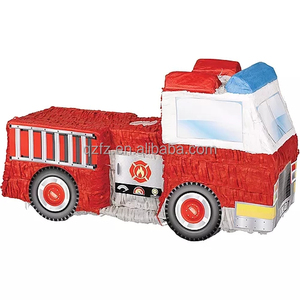Camion <span class=keywords><strong>de</strong></span> pompiers Cars Box Football Cake Ball Pinata pour Kis Party - Product Image 1