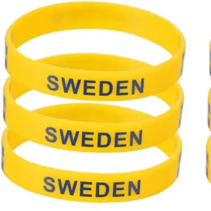 Bracelet imprimé écologique Bracelets Bracelet sport en caoutchouc PVC Bracelet en silicone avec logo personnalisé