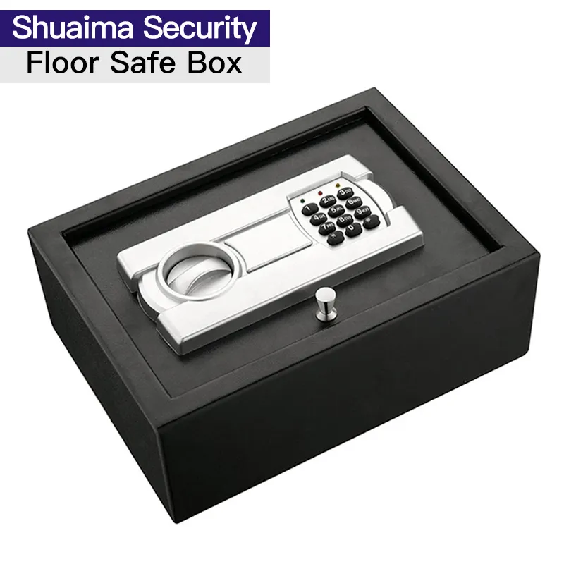 digital password electronic electric keylock secret home hotel jewellery top open underground hidden in floor safe box