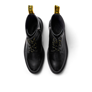 Botines de Mujer de Alta Calidad, Fabricados en Dongguan, con Parte Superior de Cuero Genuino, con Cordones y Cremallera, Estilo Occidental, Planos, para Otoño - Product Image 2