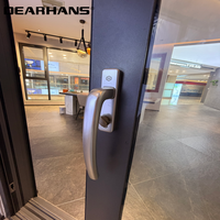 Porte coulissante en aluminium résistante aux intempéries pour l'extérieur, étanche et coupe-vent, pour usage commercial