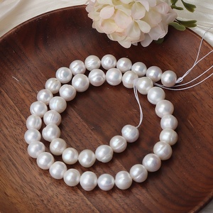 Perle Naturali d'Acqua Dolce a Filo Singolo, Forma Rotonda 9-10mm, Lunghezza 35-36cm, 40 Pezzi per Decorazione Unghie - Product Image 3