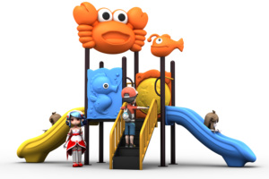 Ensemble toboggan et balançoire en plastique intérieur/extérieur pour jardin, utilisation éducative à l'aéroport pour parc d'attractions scolaire et aire de jeux Playhouse - Product Image 5