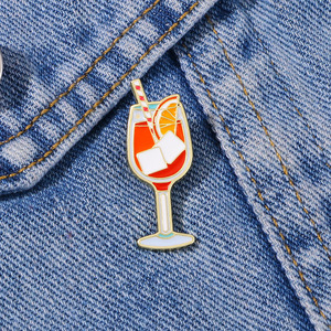 Broches de copas de vino de frutas, insignias de Metal para ropa, bolsas de mezclilla, sombreros, barra perfecta, regalos, Pin de solapa, venta al por mayor, personalizado - Product Image 2