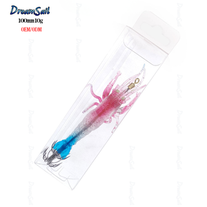 Señuelo Luminoso de Calamar Suave de 10cm <span class=keywords><strong>y</strong></span> 10g, de PVC Resistente a Desgarros, con Brillo UV, Cebo Artificial con Anzuelo Tipo Paraguas para Pesca Nocturna - Product Image 6