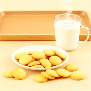 Biscuits ronds croustillants O Additive, petites collations, certifiés Halal, biscuits aux œufs ronds - Product Image 2