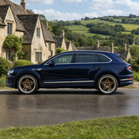 Nouvelle jante en alliage d'aluminium forgé, 2 pièces, 5 branches, finition bronze satiné chromé, avec logo personnalisé, pour rétrofit/amélioration de voiture, 18-22 pouces