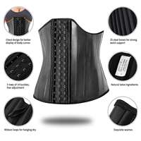 Réglable En Acier Os W Type Conception Femmes Corps Shaper 25 Crochet Fermeture Latex Taille Trimmer Gaine Ferme Contrôle Niveau