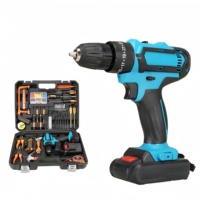 Ensembles d'outils de perceuse à percussion sans fil 21V perceuse Rechargeable au lithium tournevis jeu d'outils de perceuse