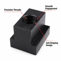 Écrou en T en acier 45 usiné CNC, bloc fileté pour table de machine OEM