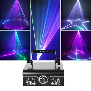 3D animasyon RGB Lazer sahne aydınlatma DMX512 müzik ses aktif disko projektör işıkları işın etkisi tarama Bar için ışık düğün